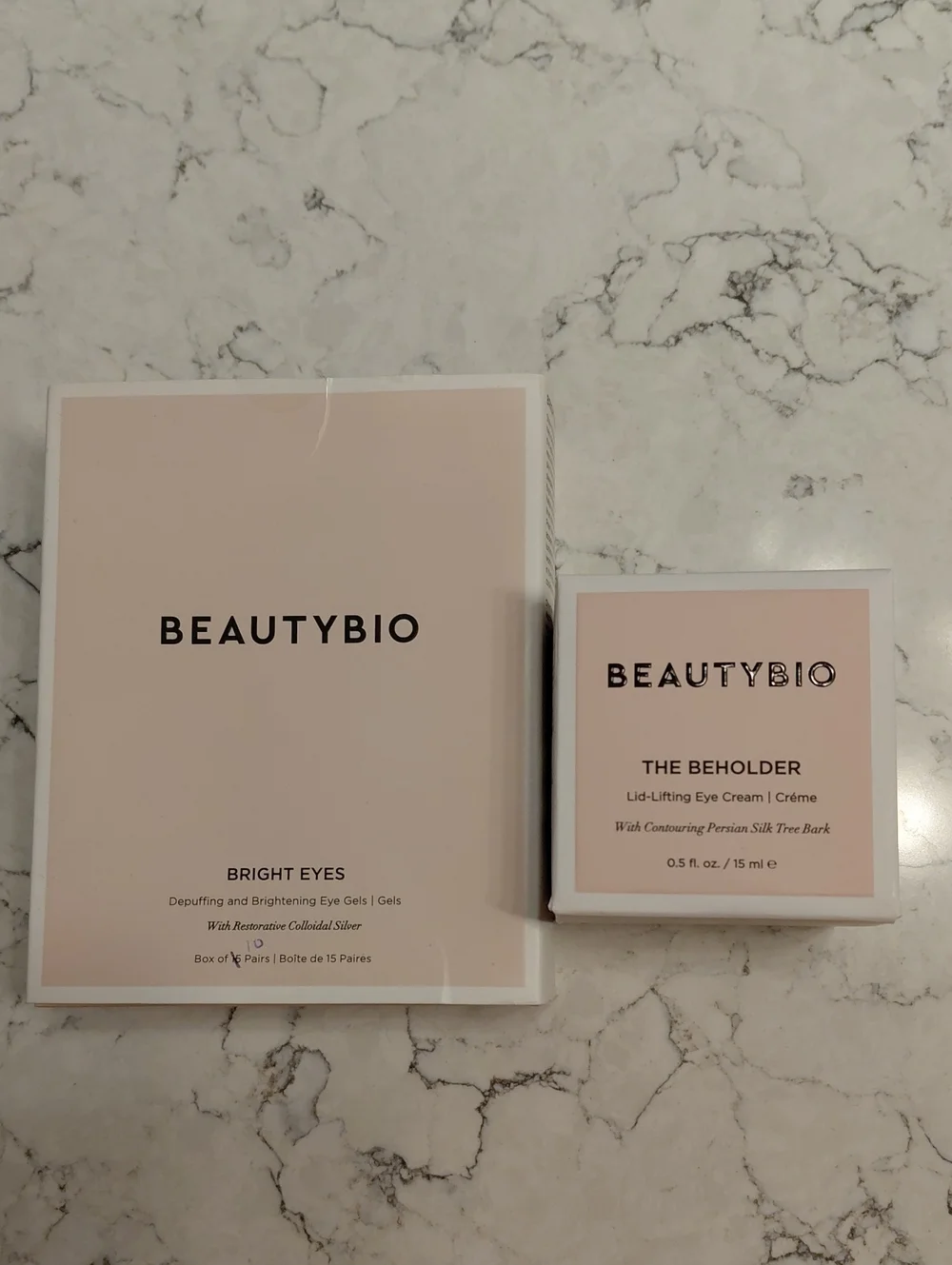 LOT 2 Mixed BeautyBio Bright Eyes + The Beholder Lid-Lifting Eye Cream Eye Gels